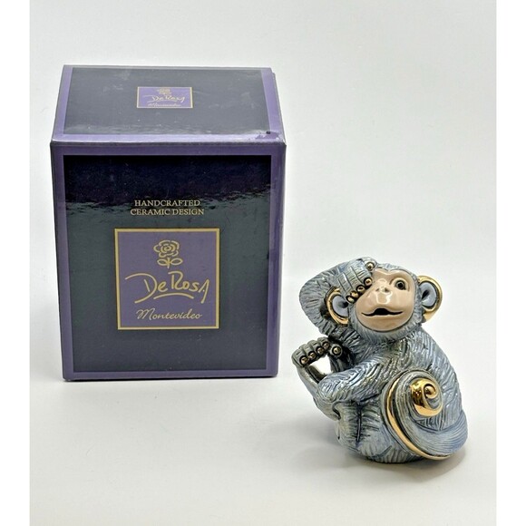 DeRosa Rinconada Family Figurine Baby Monkey-Zodiac 2016 F386 Used with Box - Picture 1 of 13